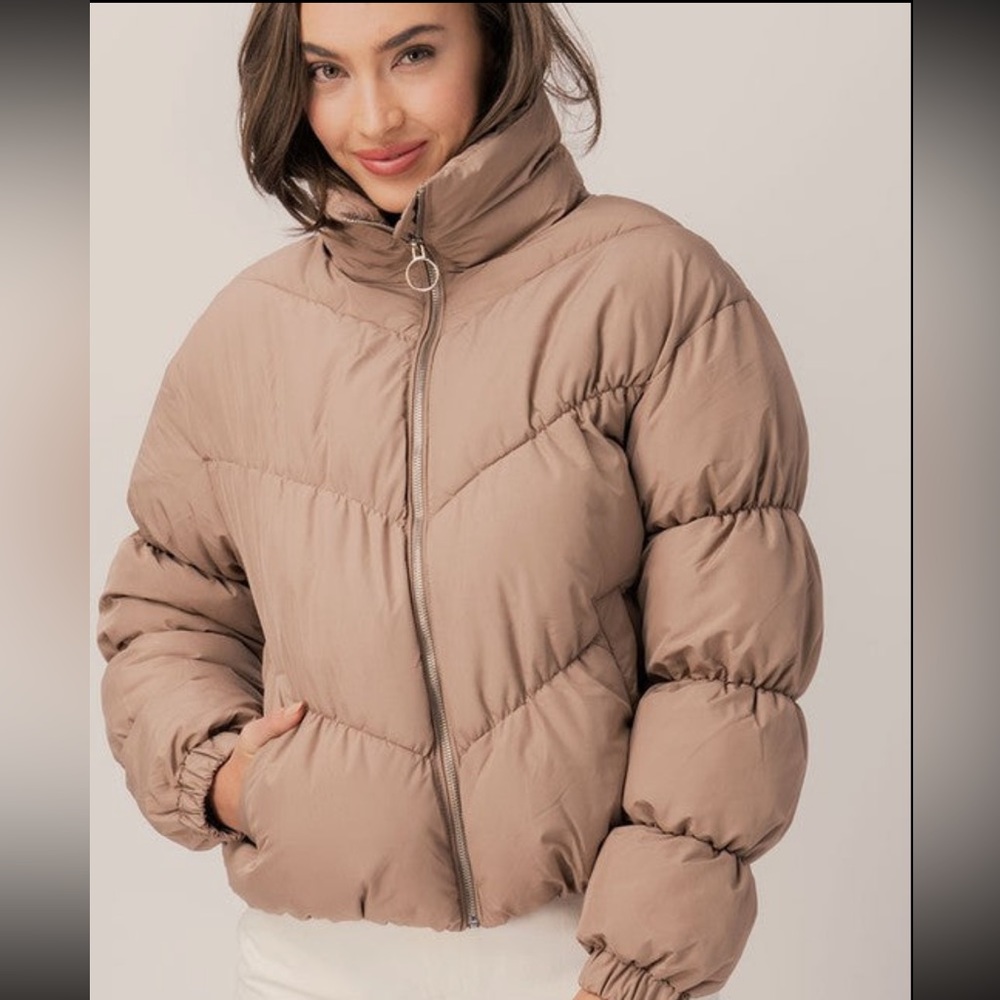 taupe puffer
